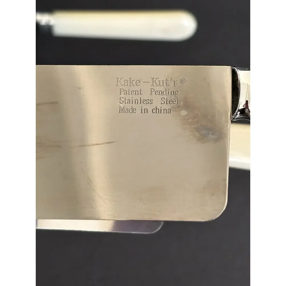 VTG~ KAKE KUT'R~Cake Pie Slicer/Cutter/Server ~Stainless Steel~ Square~ Wedge